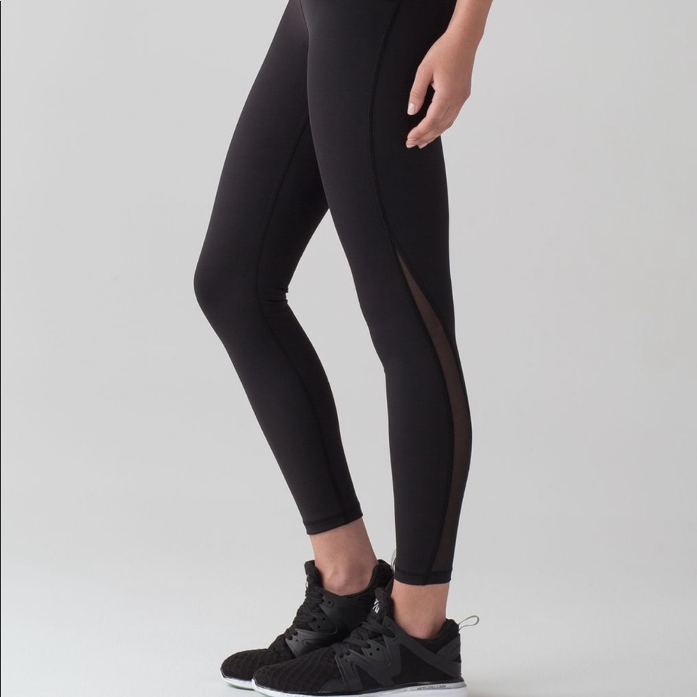 Lululemon Train Times Leggings with Mesh Inserts